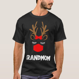 Grootmoeder Grappig rendier kerst dier familie ma T-shirt
