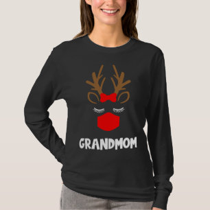 Grootmoeder Grappig rendier kerst dier familie ma T-shirt