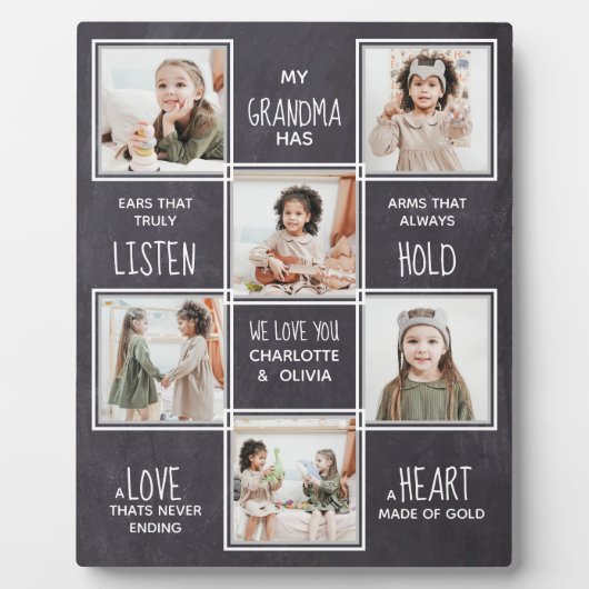 Grootmoeder grootmoeder foto collage fotoplaat (Voorkant)