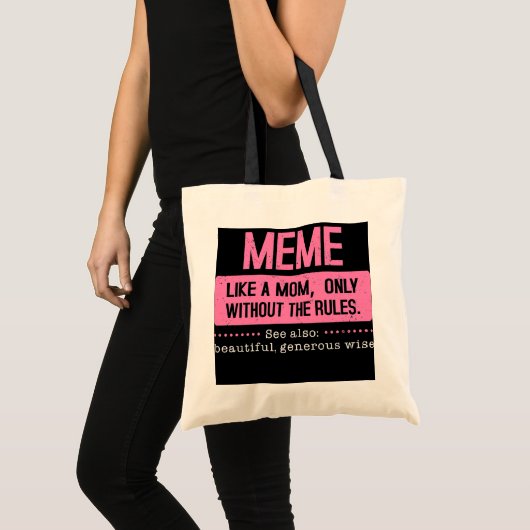 Grootmoeder grootmoeder Meme Funny Definition groo Tote Bag (Voorkant (product))