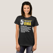 Grootmoeder Grootouder Definitie Moeder Vijf Oma L T-shirt (Voorkant volledig)