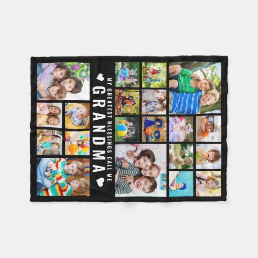 Grootmoeder Grootste Zegeningen Quote 20 Fotocolla Fleece Deken (Voorkant (Horizontaal))