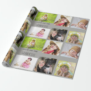 Grootmoeder grootvader PHOTO Collage Gift Cadeaupapier