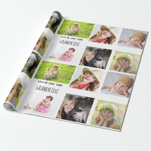 Grootmoeder grootvader PHOTO Collage Gift Cadeaupapier