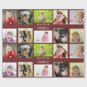 Grootmoeder grootvader PHOTO Collage Gift Cadeaupapier (Vlak)