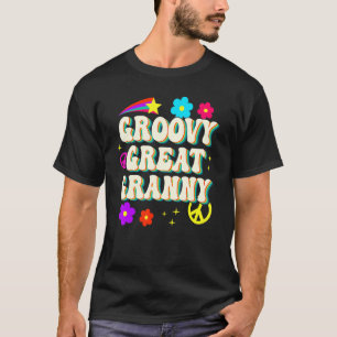 Grootmoeder Groovy Great Granny Hippie 1960-jaren T-shirt