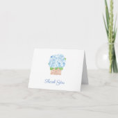 Grootmoeder Hydrangeas Boy Baby shower Bedankkaart (Voorkant)