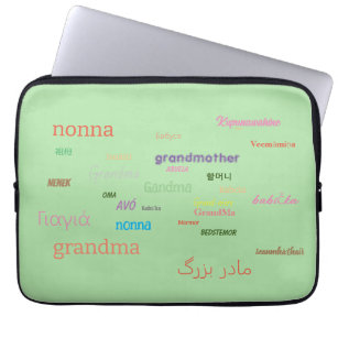 Grootmoeder in de wereld laptop sleeve