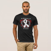 Grootmoeder - in Memory Lung Cancer Heart T-shirt (Voorkant volledig)