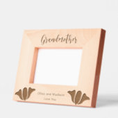 Grootmoeder in Script Kleinkinderen Namen Bloemen Gegraveerde Lijstjes (Links)