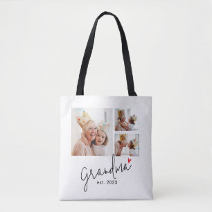 Grootmoeder ingesteld schrift 3 foto tote bag