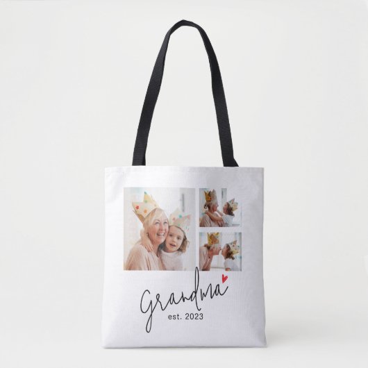 Grootmoeder ingesteld schrift 3 foto tote bag (Voorkant)