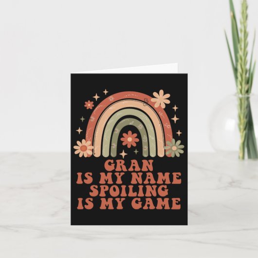 Grootmoeder Is Mijn Naam Verwennen Is Mijn Spel Re Kaart (Voorkant)