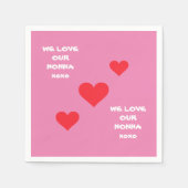 Grootmoeder Italian NONNA We LOVE YOU Schattige pa Servet (Voorkant)