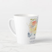 Grootmoeder Je bent de beste perzik boeket Latte Mok (Linkerhoek)