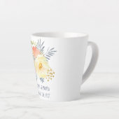 Grootmoeder Je bent de beste perzik boeket Latte Mok (Rechterhoek)