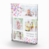 Grootmoeder je bent de beste roze vieze bloemen fotoblokken (Rechts)