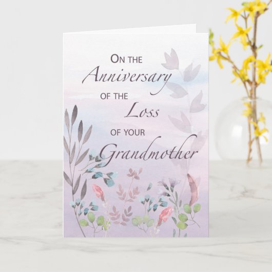 Grootmoeder Jubileum van de Waterverf Florals Kaart (Gele Bloem)