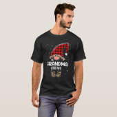 Grootmoeder Kabouter Buffalo Plaid Overeenkomstige T-shirt (Voorkant volledig)
