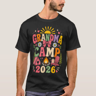 Grootmoeder Kamp 2026 Familie Vakantie Zomer T-shirt