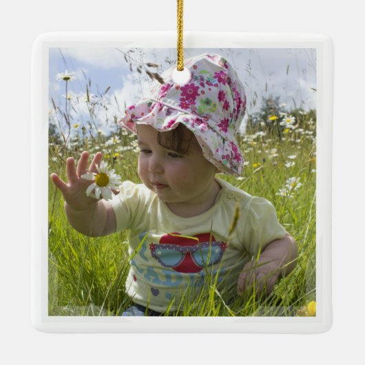 Grootmoeder keramische foto Ornament (Achterkant)