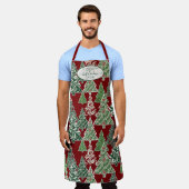 Grootmoeder kerstboom Waterverf koekjes bakken Schort (Gedragen)