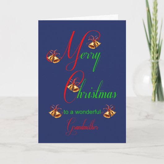 Grootmoeder kerstcadeaukaartje feestdagen kaart (Voorkant)