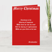 Grootmoeder kerstkaarten feestdagen kaart (Voorkant)