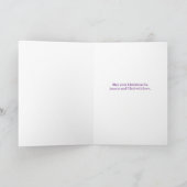 Grootmoeder Kerstlavendel Paarse Poinsetta Feestdagen Kaart (Binnen)