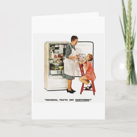  grootmoeder & kind Moederdag Kaart (Voorkant)