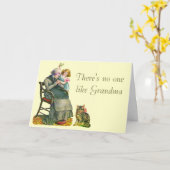 grootmoeder & kind Moederdag Kaart (Gele Bloem)