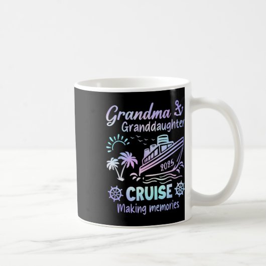 Grootmoeder kleindochter cruise 2025 Herinneringen Koffiemok (Rechts)