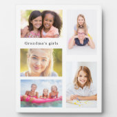 Grootmoeder kleinkinderen foto blanmeisjes fotoplaat (Voorkant)