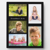 Grootmoeder kleinkinderen foto kinder zwart fotoplaat (Voorkant)
