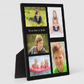 Grootmoeder kleinkinderen foto kinder zwart fotoplaat (Zijkant)