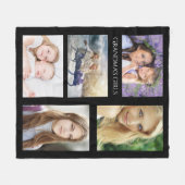 Grootmoeder kleinkinderen foto meisjes fleece deken (Voorkant (Horizontaal))