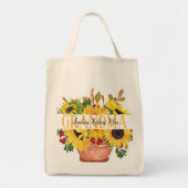 Grootmoeder kleinkinderen Namen Zonbloemen Tote Bag (Voorkant)