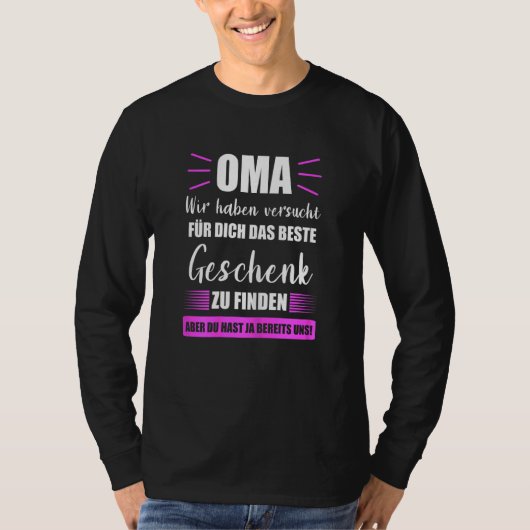 Grootmoeder kleinzoon familie vrouwen t-shirt (Voorkant)