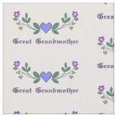 Grootmoeder kruistitel afdrukken stof (Close Up)