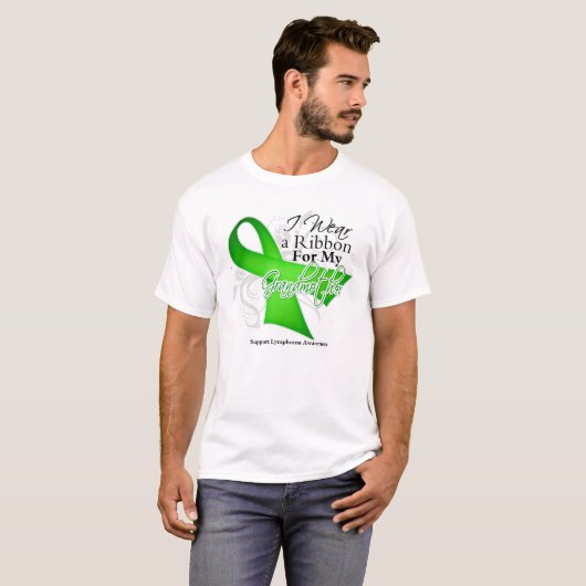 Grootmoeder Lime Green Ribbon - Lymfoom T-shirt (Voorkant volledig)