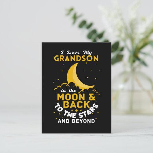 Grootmoeder Love Grandson Briefkaart (Staand voorkant)