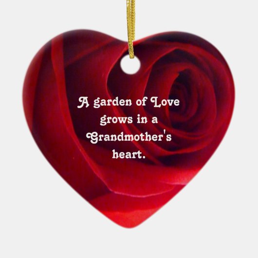 Grootmoeder Love Pendant Keramisch Ornament (Voorkant)