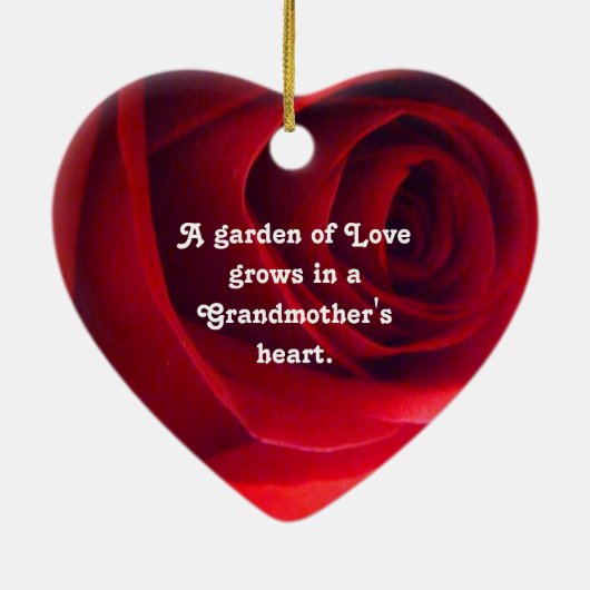 Grootmoeder Love Pendant Keramisch Ornament (Achterkant)