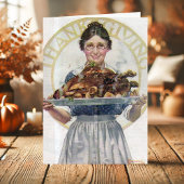  grootmoeder met Turkse Thanksgiving Feestdagen Kaart