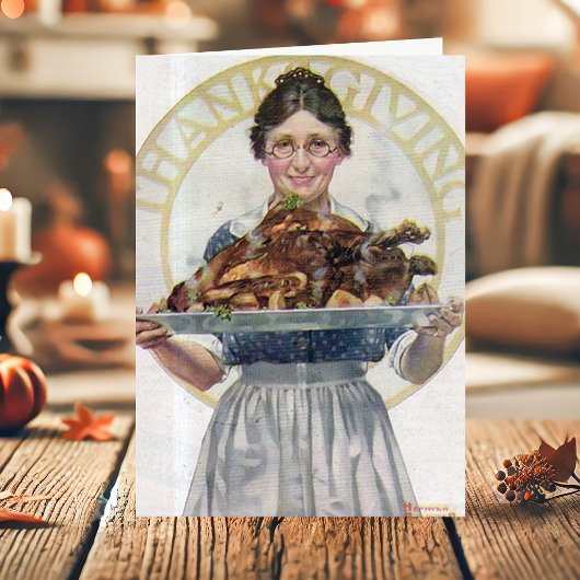  grootmoeder met Turkse Thanksgiving Feestdagen Kaart