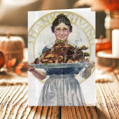  grootmoeder met Turkse Thanksgiving Feestdagen Kaart