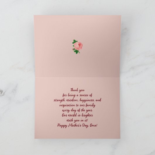 Grootmoeder: Moederdag Nederlands/Duits Kaart (Binnen)