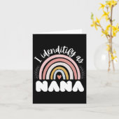 Grootmoeder Moederdag Rainbow Quote Ik identificee Kaart (Gele Bloem)