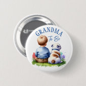 Grootmoeder moet worden | Baby en Bulldog Baby sho Ronde Button 5,7 Cm (Voorkant /achterkant)