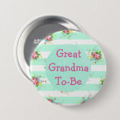 Grootmoeder om Baby shower Button te zijn (Voorkant /achterkant)